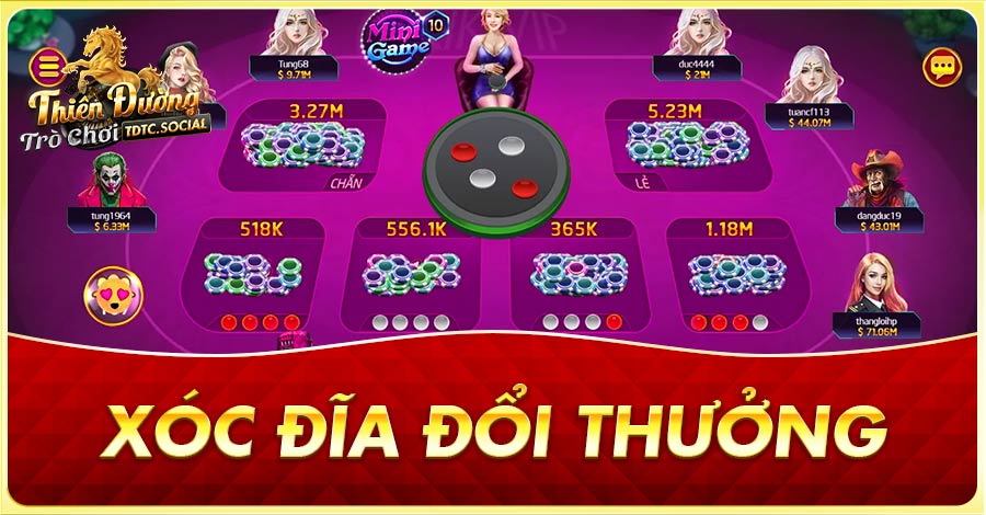 Xóc Đĩa đổi thưởng