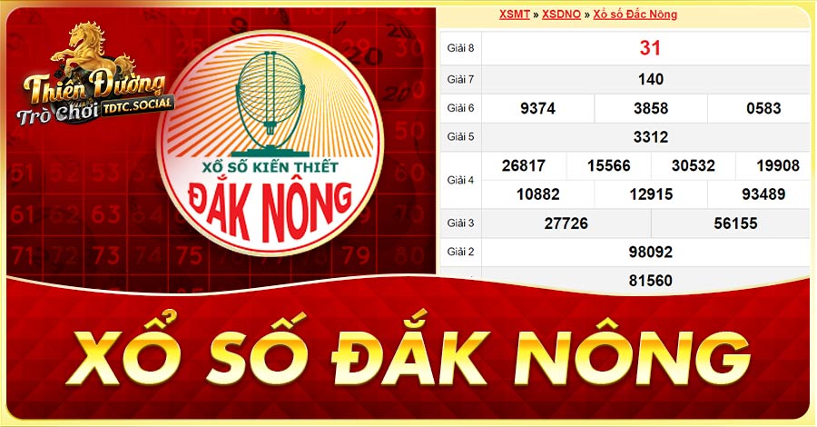 Xổ số Đắk Nông