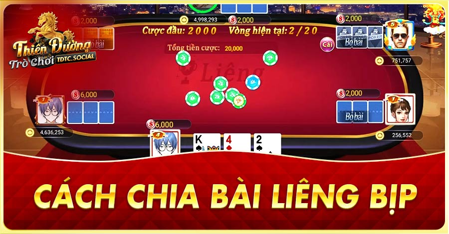 Hướng dẫn cách chia bài Liêng bịp