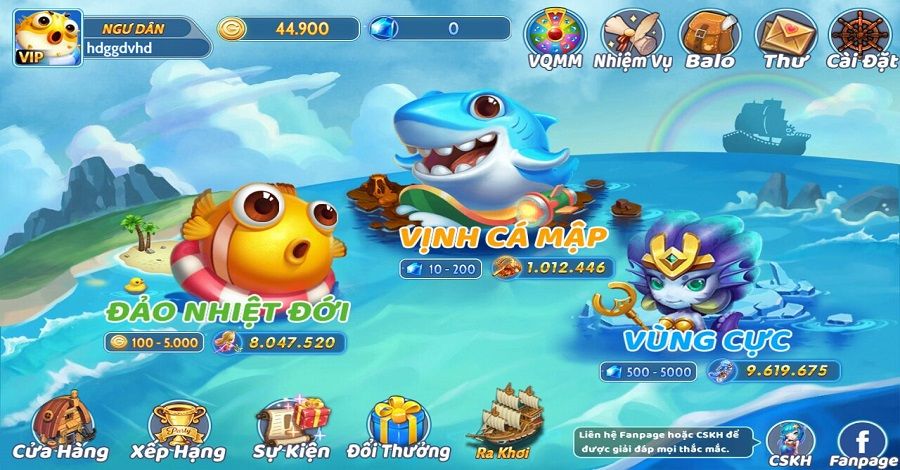 Bắn cá Tiểu Tiên Cá rất linh hoạt sảnh chơi