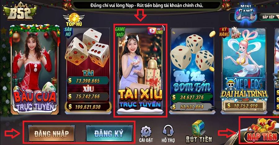 Nội dung các bước tham gia B52 Tài Xỉu