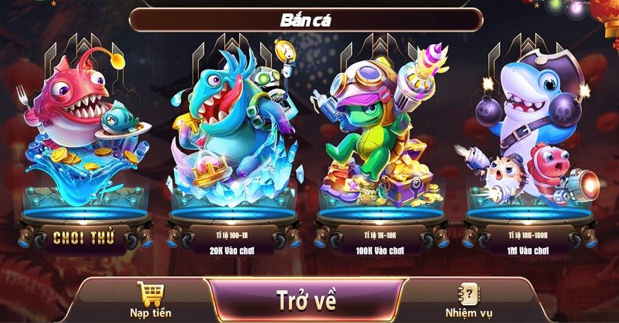 Tải game bắn cá đổi thưởng tiền mặt TDTC linh hoạt cấp độ chơi